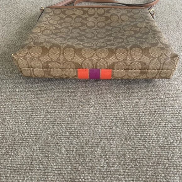 Coach Orange and Tan Cross Body - Picture 3 of 14